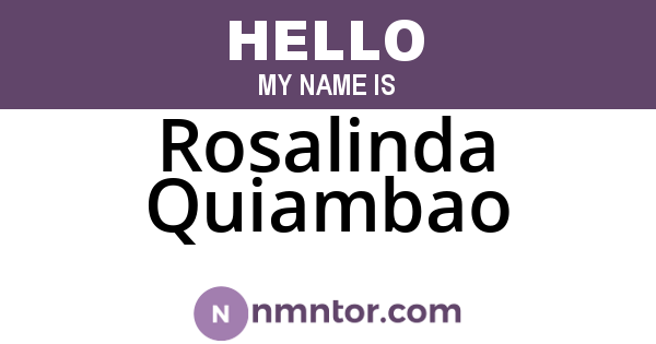 Rosalinda Quiambao