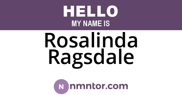 Rosalinda Ragsdale