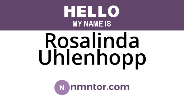 Rosalinda Uhlenhopp
