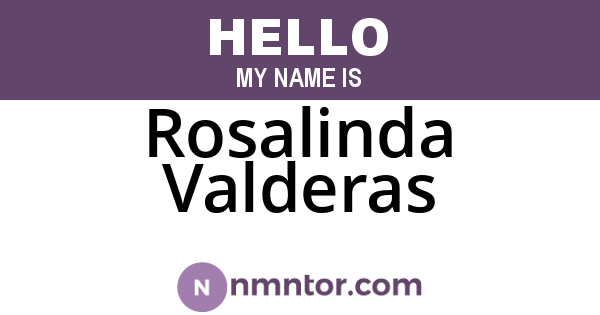 Rosalinda Valderas