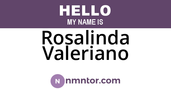 Rosalinda Valeriano