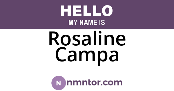 Rosaline Campa