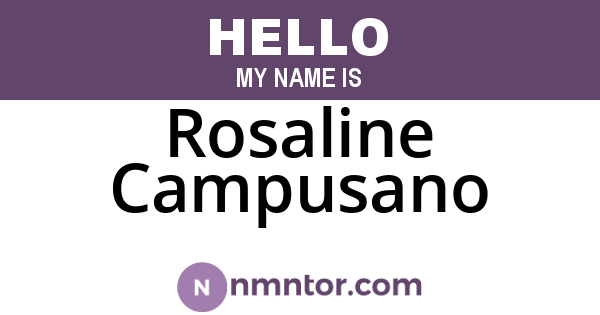 Rosaline Campusano