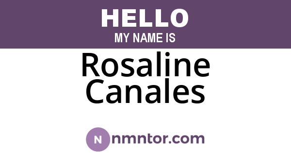 Rosaline Canales