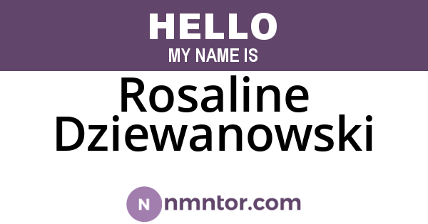 Rosaline Dziewanowski