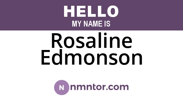 Rosaline Edmonson