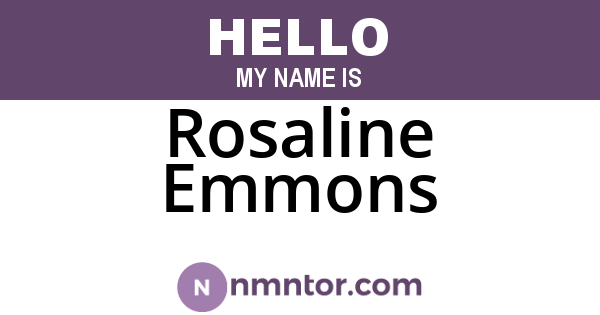 Rosaline Emmons