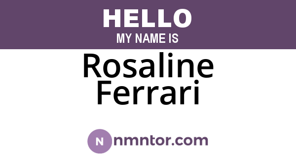 Rosaline Ferrari