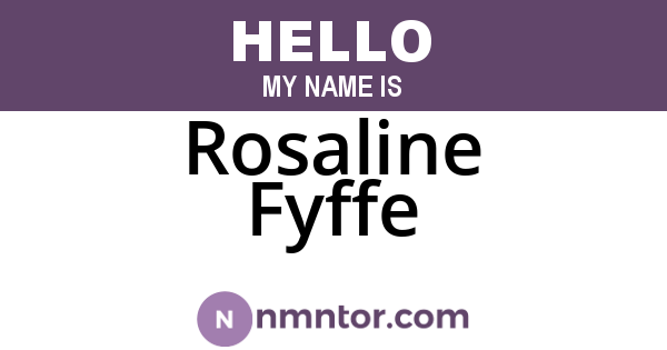 Rosaline Fyffe