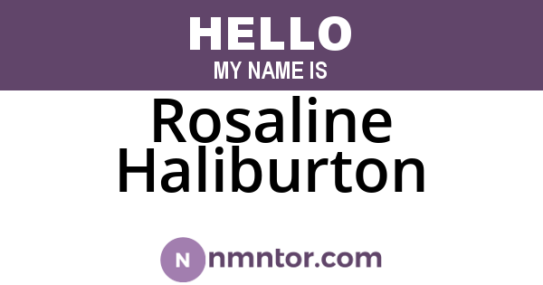 Rosaline Haliburton