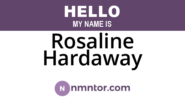 Rosaline Hardaway