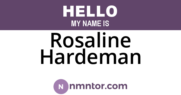 Rosaline Hardeman