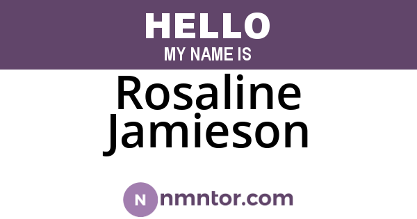 Rosaline Jamieson