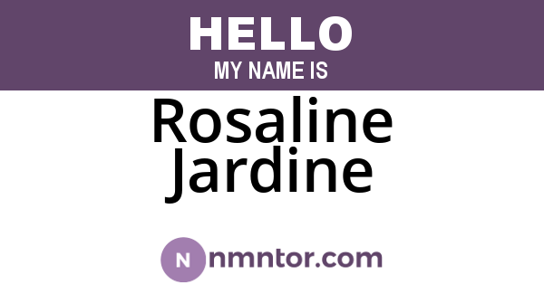 Rosaline Jardine