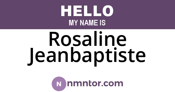 Rosaline Jeanbaptiste