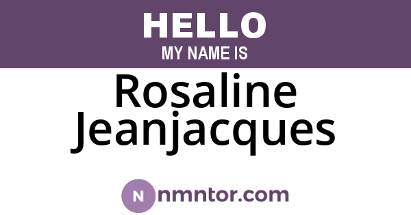 Rosaline Jeanjacques
