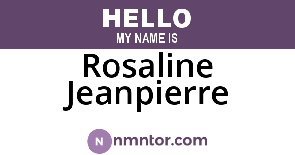 Rosaline Jeanpierre