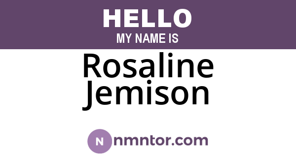 Rosaline Jemison
