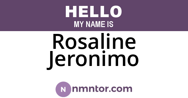 Rosaline Jeronimo
