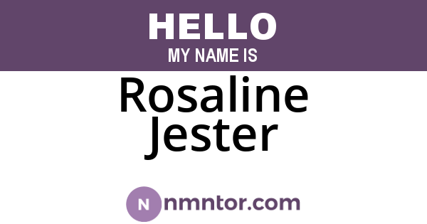Rosaline Jester