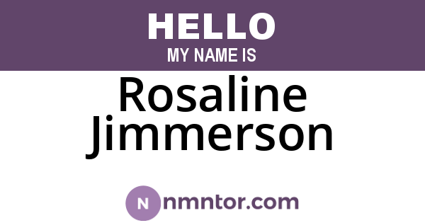 Rosaline Jimmerson