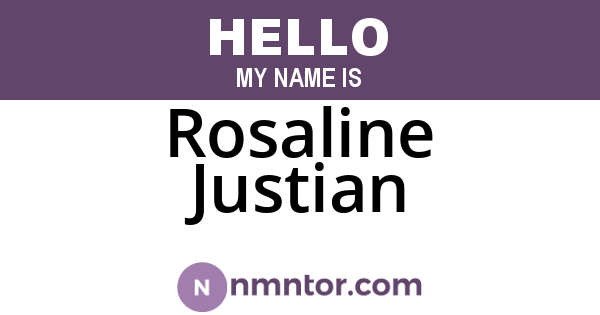 Rosaline Justian
