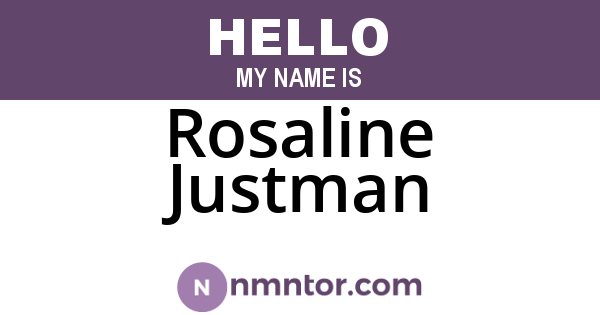 Rosaline Justman