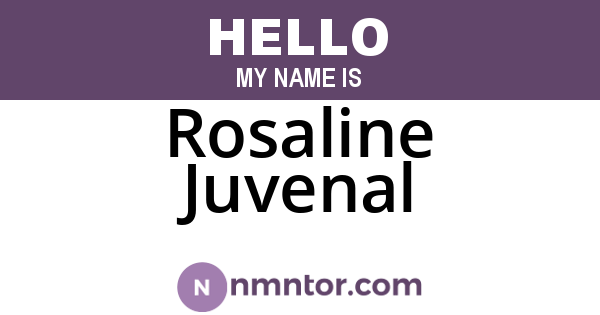 Rosaline Juvenal