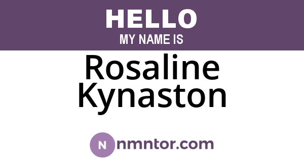 Rosaline Kynaston