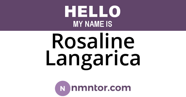 Rosaline Langarica