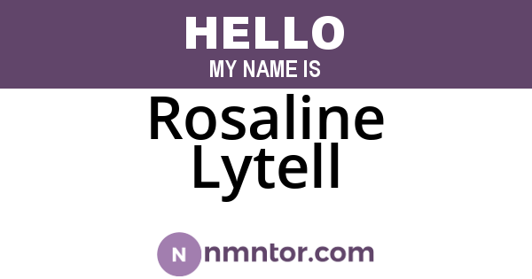 Rosaline Lytell