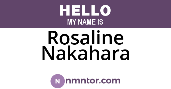 Rosaline Nakahara