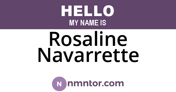 Rosaline Navarrette