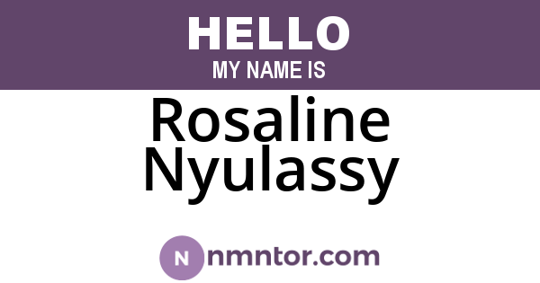 Rosaline Nyulassy