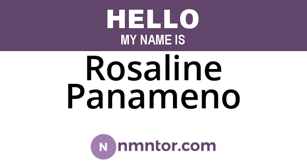 Rosaline Panameno