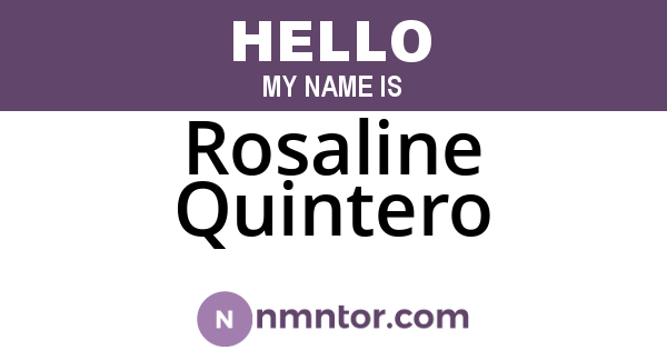 Rosaline Quintero