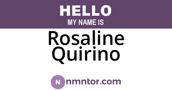 Rosaline Quirino