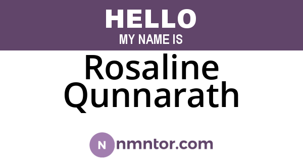 Rosaline Qunnarath
