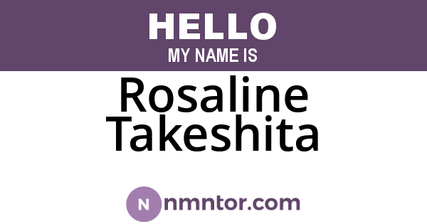 Rosaline Takeshita