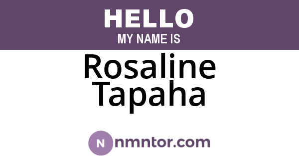 Rosaline Tapaha