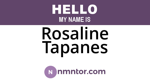 Rosaline Tapanes