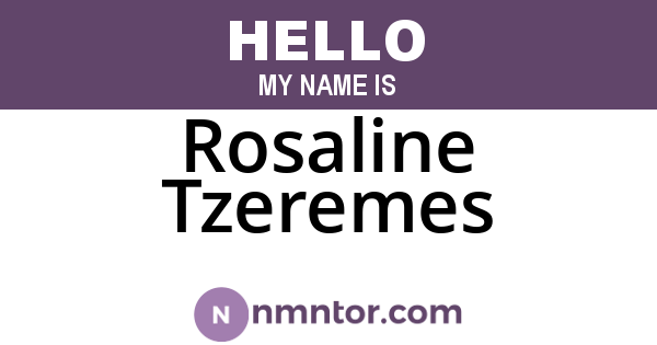 Rosaline Tzeremes