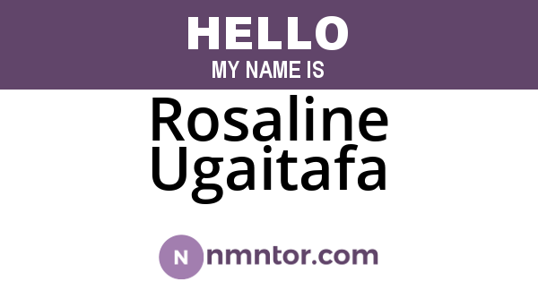Rosaline Ugaitafa