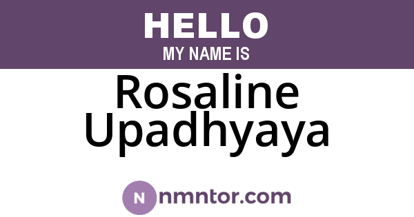 Rosaline Upadhyaya