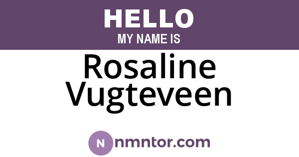 Rosaline Vugteveen