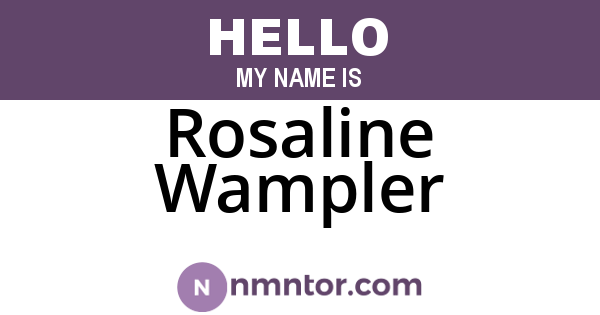 Rosaline Wampler