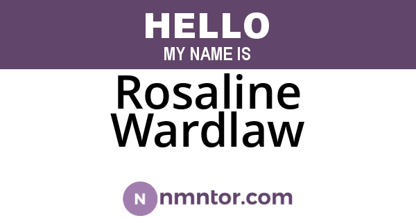 Rosaline Wardlaw