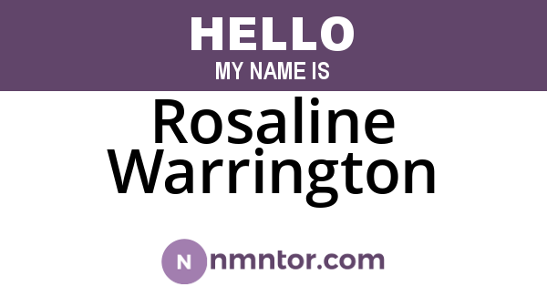 Rosaline Warrington