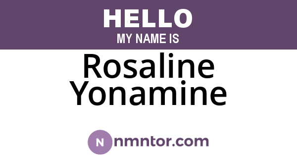Rosaline Yonamine