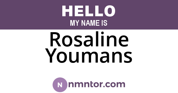 Rosaline Youmans